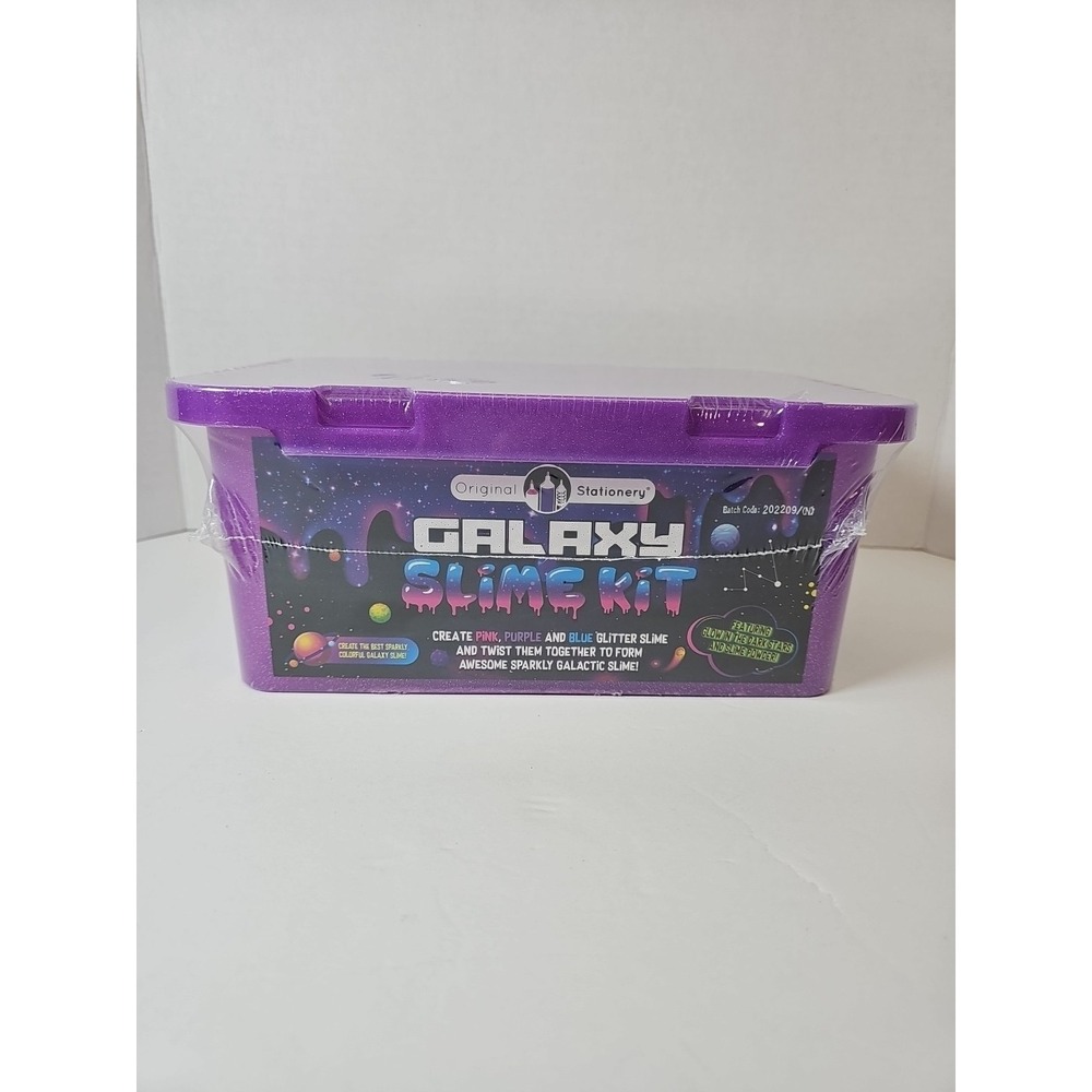 Galaxy Slime Kit, Slime Set with Glow in The Dark Stickers, Dark Powder to Ma...